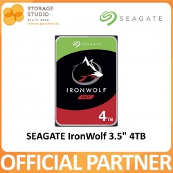 SEAGATE 4TB IronWolf NAS 3.5" SATA HDD. SEAGATE Singapore Local 3 Years Warranty.